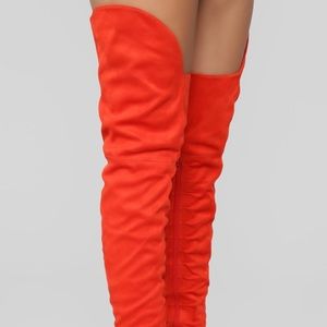 SOLD OUT Fashion Nova Orange Thigh High Boots